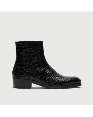 Walk London Lennon Cuban Boot - Black