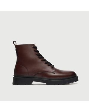 Walk London Callum Lace Boot - Brown