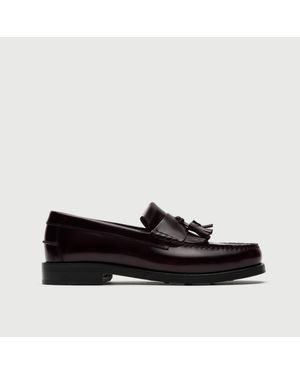 Walk London Dalston Fringe Tassel Loafer - Black