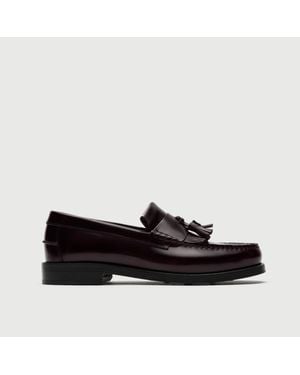 Walk London Dalston Fringe Tassel Loafer - Black