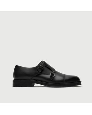 Walk London Vincent Monk Shoe - Black