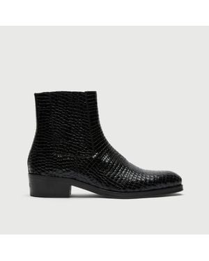 Walk London Lennon Cuban Boot - Black