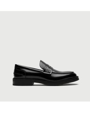Walk London Parsons Saddle Loafer - Black