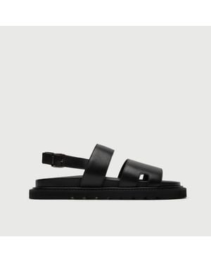 Walk London Ezra Backstrap Sandal - Black