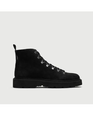 Walk London Clapham Lace Boot - Black