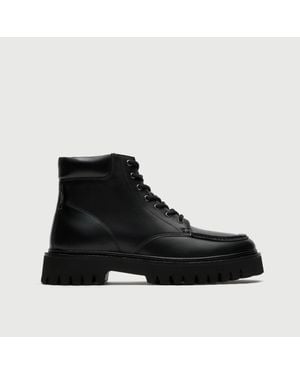 Walk London Hopper Apron Boot - Black
