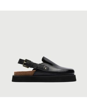 Walk London Barca Clog Mule - Black