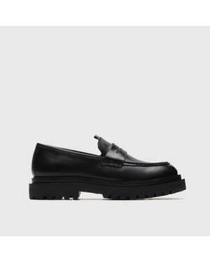 Walk London Sully Saddle Loafer - Black