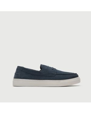 Walk London Sicily Boat Shoe - Blue