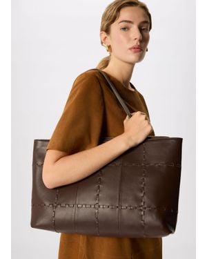 Whistles Whipstitch Tote Bag - Brown