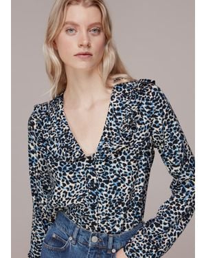 Whistles Abstract Cheetah Lenny Collar - Blue