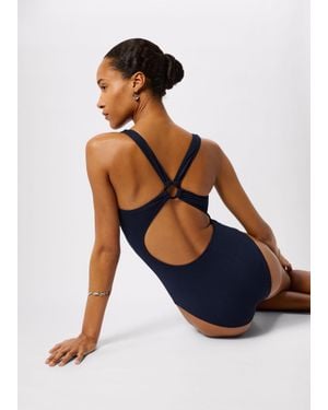 Whistles Textured Detail Swimsuit - Blue