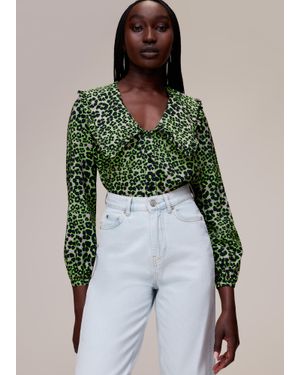 Whistles Fluro Animal Collar Top - Green