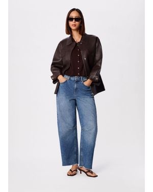Whistles Authentic Raw Hem Barrel Jean - Blue