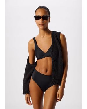 Whistles High Rise Bikini Bottom - Black