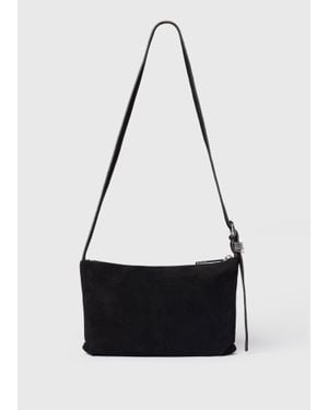 Whistles Ring Detail Suede Bag - White