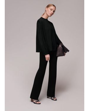 Whistles Rayna Shoulder Detail Top - Black