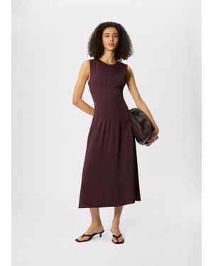 Whistles Seamed Detail Textured Dress