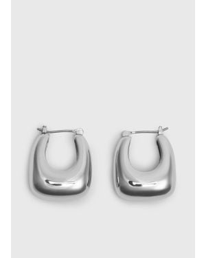 Whistles Chunky Curved Square Earring - Metallic