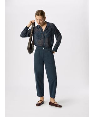 Whistles Petite Tessa Casual Trouser - Blue