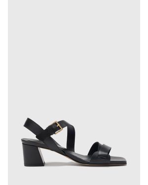 Whistles Block Heel Buckle Sandal - White