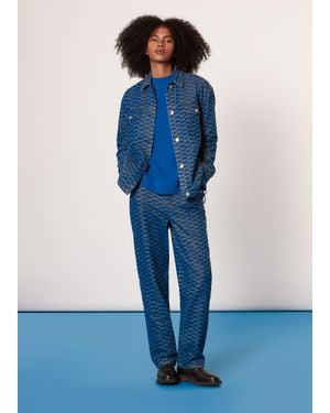 Whistles Tangle Check Denim Jacket - Blue