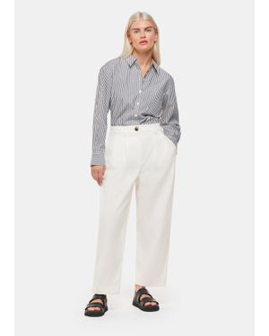 Whistles Petite Bethany Barrel Leg Trouser - White