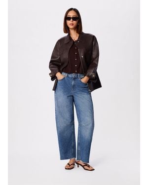 Whistles Authentic Raw Hem Barrel Jean - Blue