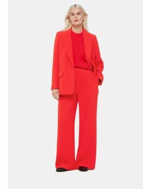 Whistles Petite Crepe Boyfriend Blazer - Red