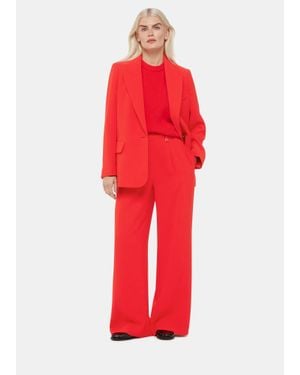 Whistles Petite Crepe Boyfriend Blazer - Red