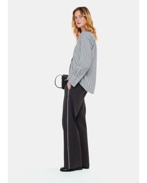 Whistles Petite Edie Side Stripe Ponte Trouser - White