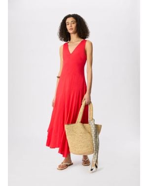 Whistles Sleeveless Tiered Midi Dress