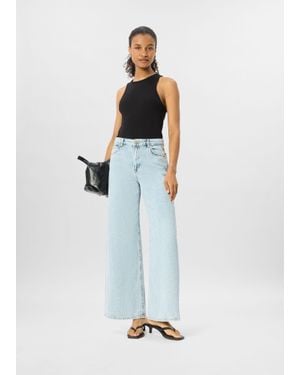 Whistles Full Length Wide Leg Jean - White