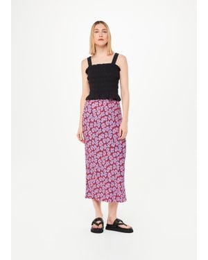 Whistles Farfalle Print Bias Cut Skirt - Pink