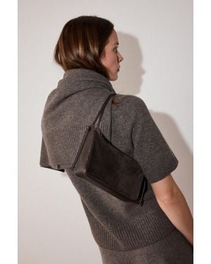 Whistles Small Suede Knot Shoulder Bag - Brown