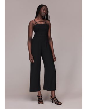 Whistles Reece Strap Detail Jumpsuit - Black