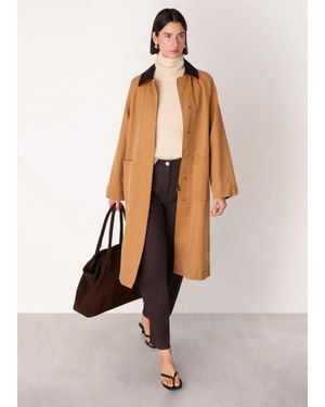 Whistles Gabriella Waxed Overcoat - Natural