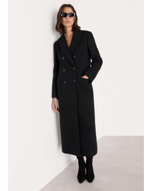 Whistles Lori Longline Coat - Black