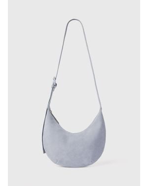 Whistles Small Sia Suede Crossbody Bag - White