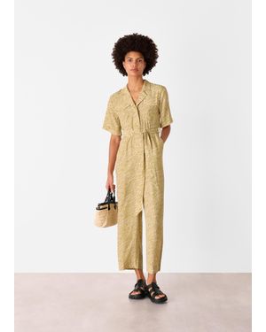 Whistles Kelly Tiger Flame Jumpsuit - Natural