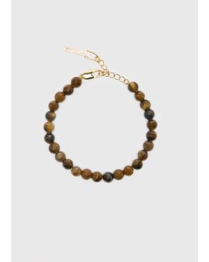 Whistles Tiger Eye Beaded Bracelet - White