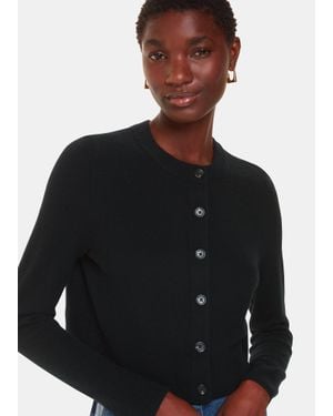 Whistles Wool Cropped Cardigan - Black