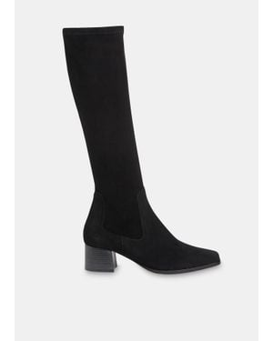 Whistles Blaire Stretch Knee High Boot - Black