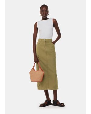 Whistles Tessa Cargo Midi Skirt - White