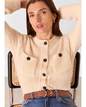 Whistles Double Ring Buckle Belt - Natural