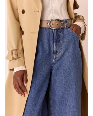 Whistles Eyelet Detail Belt - Blue