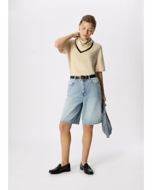 Whistles Authentic Knee Length Short - Blue