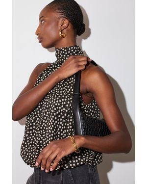 Whistles Spot Bubble Hem Halter Top - Multicolour