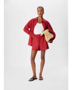 Whistles Linen Elasticated Short - Red