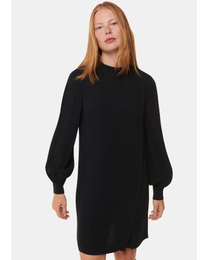 Whistles Classic Button-Detail Shift Dress - Black